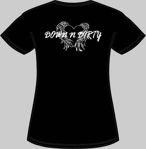DND Wings on back Girls shirt black - DND XTREME
